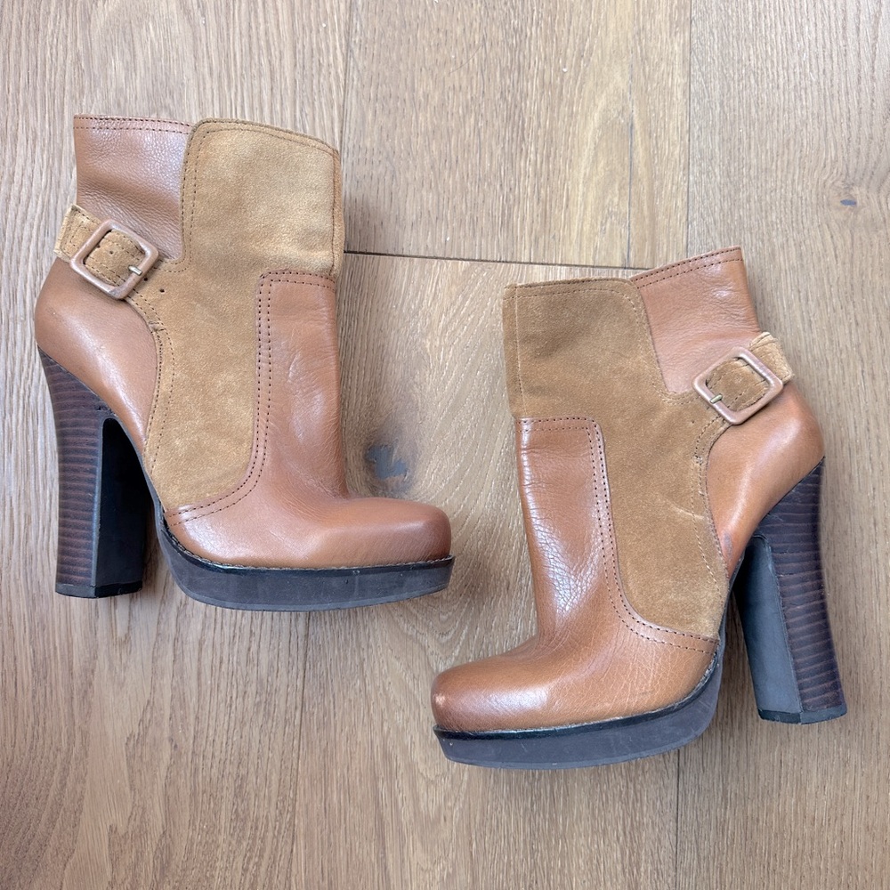 Jessica Simpson Brown Chunky Heel Boot Size